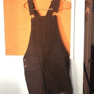 Never worn black overall skirt